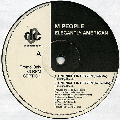 M People : Elegantly American (12", Promo)