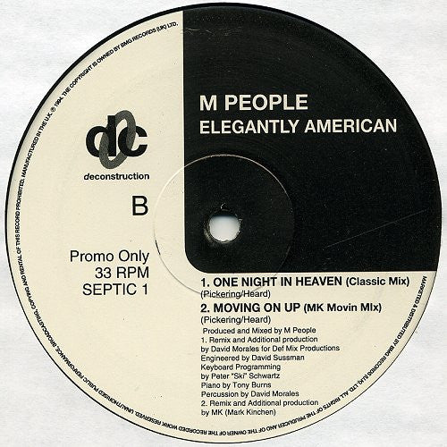 M People : Elegantly American (12", Promo)