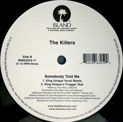 The Killers : Somebody Told Me (12")
