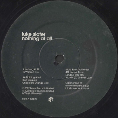 Luke Slater : Nothing At All (12")