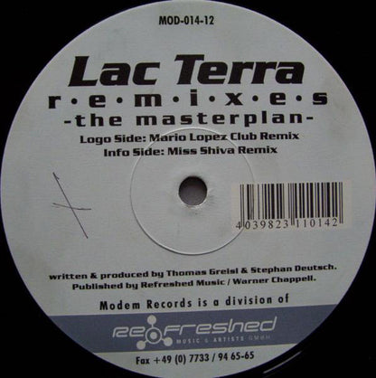 Lac Terra : The Masterplan Remixes (12")