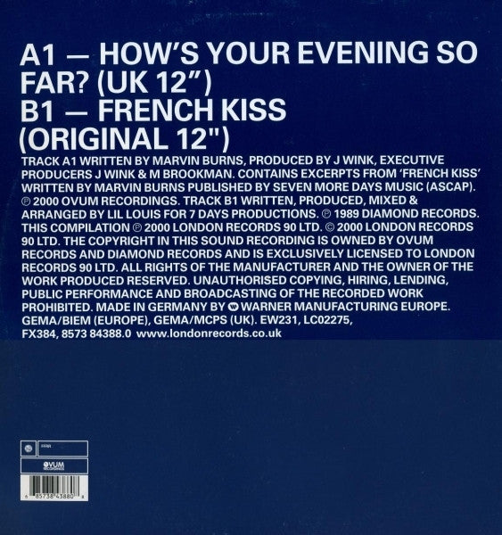 Josh Wink & Lil' Louis : How's Your Evening So Far? (12")