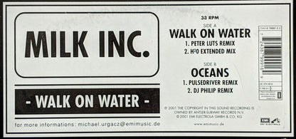 Milk Inc. : Walk On Water (12")