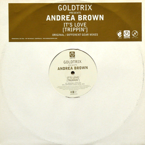 Goldtrix Presents Andrea Brown : It's Love (Trippin') (12", Promo)
