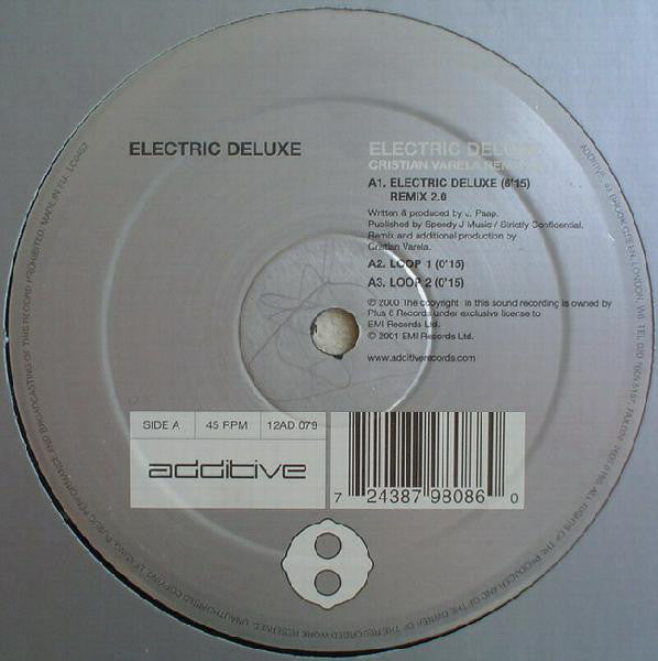 Electric Deluxe : Electric Deluxe (Cristian Varela Remixes) (12", Ltd)