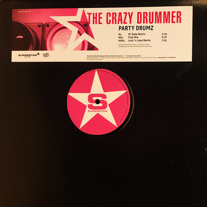 The Crazy Drummer : Party Drumz (12")