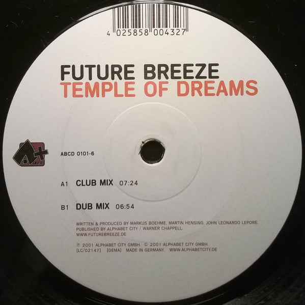 Future Breeze : Temple Of Dreams (12")