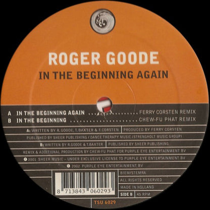 Roger Goode : In The Beginning Again (12")