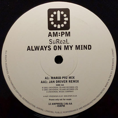 SuReal : Always On My Mind (12", Promo)