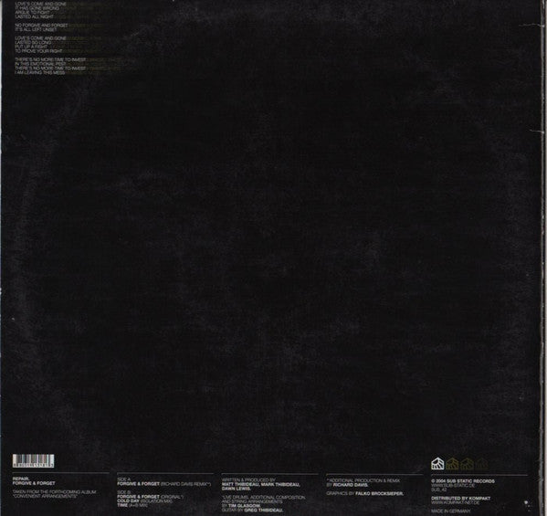 Repair : Forgive & Forget (12")