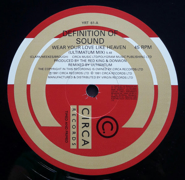 Definition Of Sound : Wear Your Love Like Heaven (Ultimatum Mix) (12", Single)