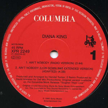 Diana King : Ain't Nobody (12", Promo)