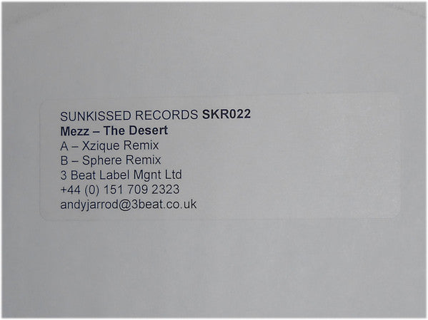 Mezz : The Desert (12", W/Lbl)