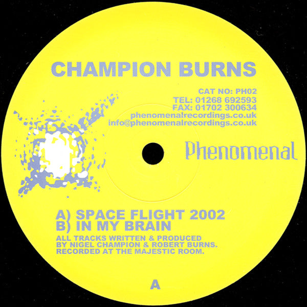 Champion Burns : Space Flight 2002 (12")