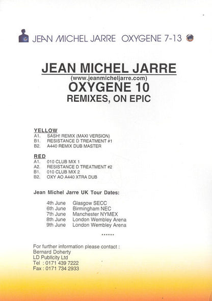 Jean Michel Jarre* : Oxygène 10 (12", Promo)