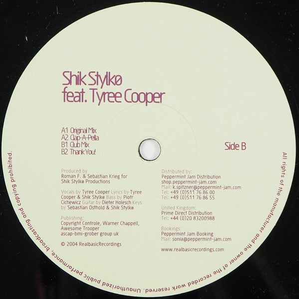 Shik Stylkø Featuring Tyree Cooper : My People (12")