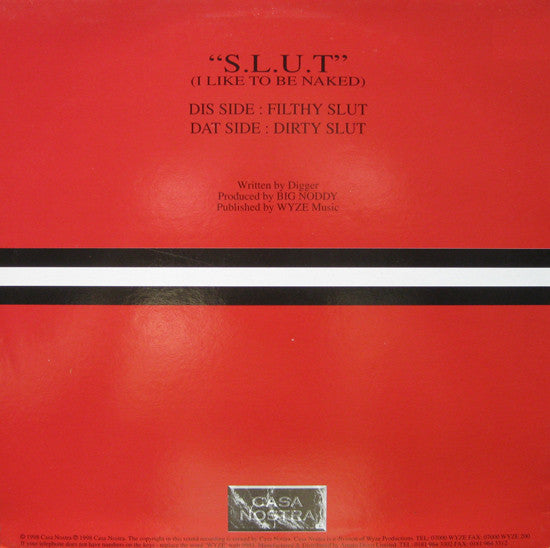 Big Noddy : S.L.U.T (I Like To Be Naked) (12")
