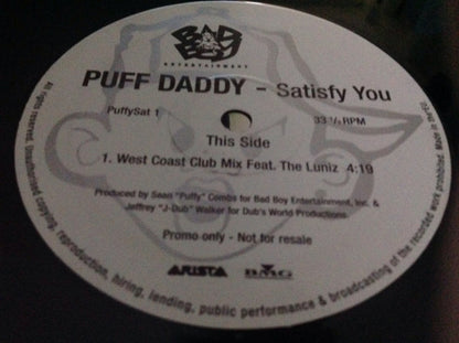 Puff Daddy : Satisfy You (12", Promo)