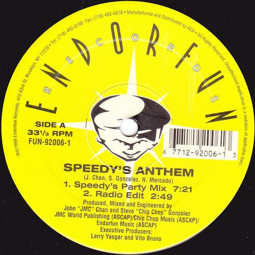 Speedy (34) : Speedy's Anthem (12")