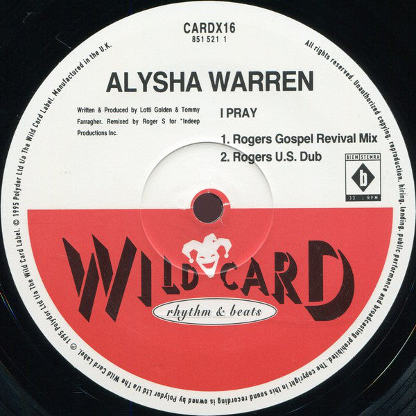 Alysha Warren* : I Thought I Meant The World To You (12")