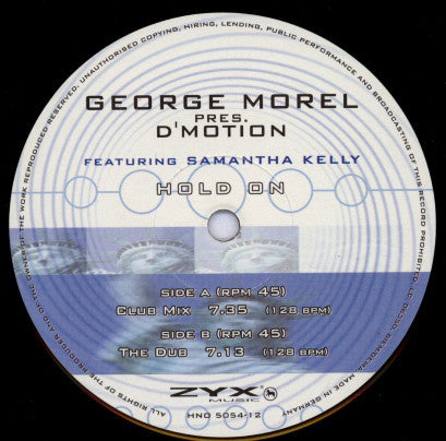 George Morel Presents D'Motion : Hold On (12")