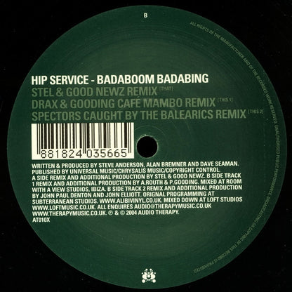 Hip Service : Badaboom Badabing (12")