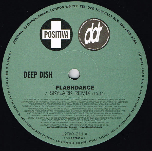Deep Dish : Flashdance (12", Single, No2)