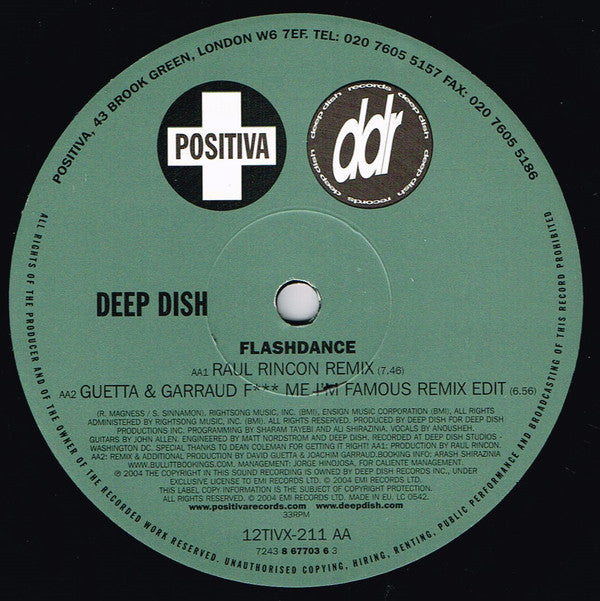 Deep Dish : Flashdance (12", Single, No2)