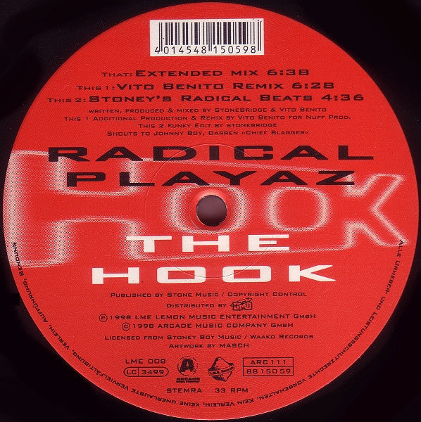 Radical Playaz : The Hook (12")