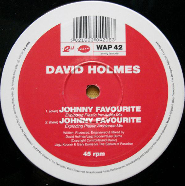 David Holmes : Johnny Favourite (12")