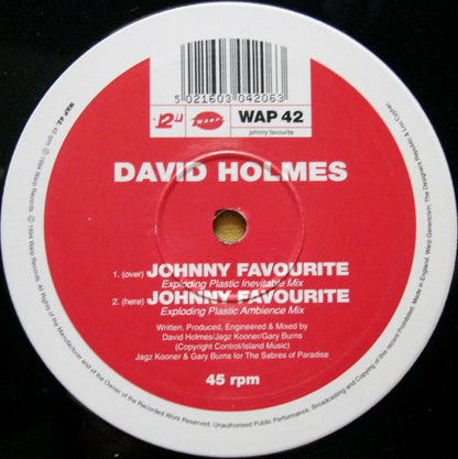 David Holmes : Johnny Favourite (12")