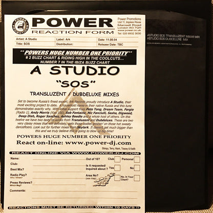 A Studio : SOS (Part 1) (12")
