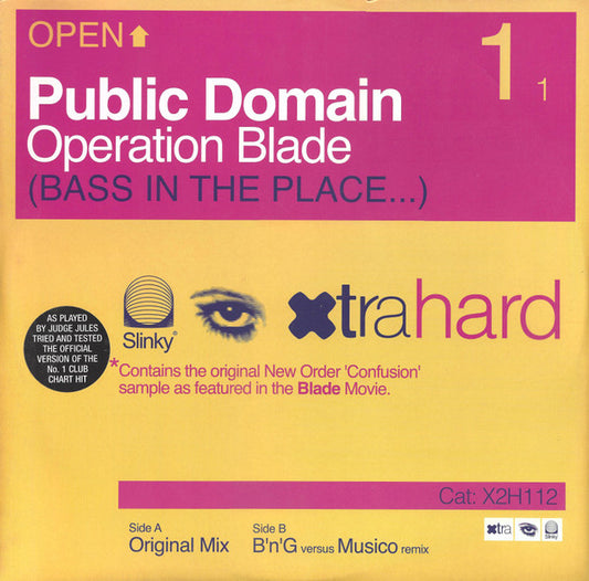 Public Domain : Operation Blade (Bass In The Place...) (12", Single)