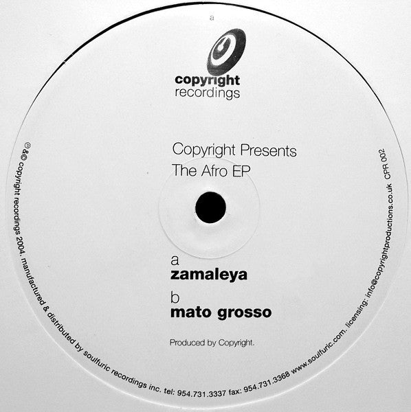 Copyright : The Afro EP (12", EP, TP)