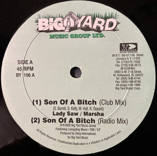 Lady Saw & Marsha (3) : Son Of A Bitch (12")