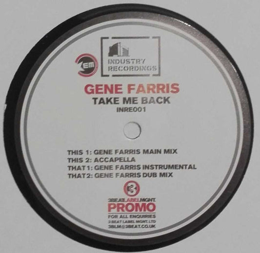 Gene Farris : Take Me Back (12", Promo)