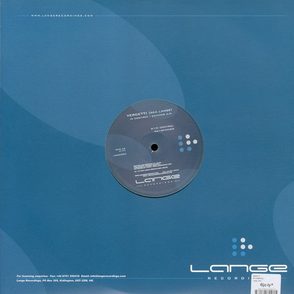 Vercetti : In Control / Skimmer E.P. (12", EP)