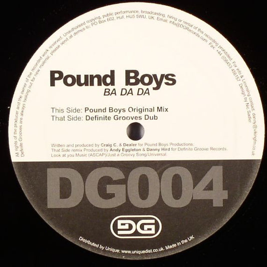 Pound Boys : Ba Da Da (12")