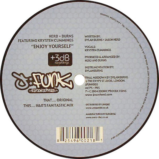 Jason Herd + Dylan Burns Featuring Krysten Cummings : Enjoy Yourself (12")