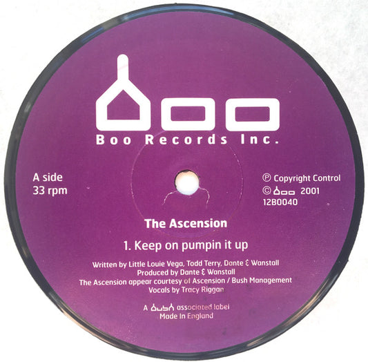 The Ascension : Keep On Pumpin It Up (12")