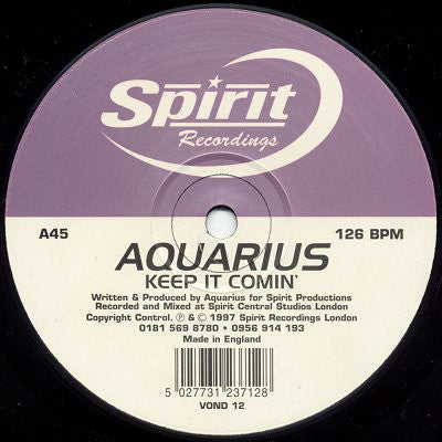 Aquarius (2) : Keep It Comin' (12")