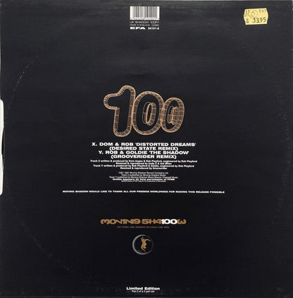 Dom* & Rob* & Goldie : Shadow 100 (Remixes By Desired State & Grooverider) (12", Ltd)