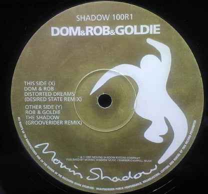 Dom* & Rob* & Goldie : Shadow 100 (Remixes By Desired State & Grooverider) (12", Ltd)