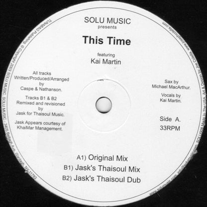 Solu Music : This Time (12")