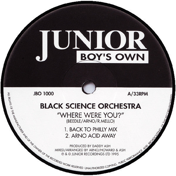 Black Science Orchestra : Where Were You? (12", RE)