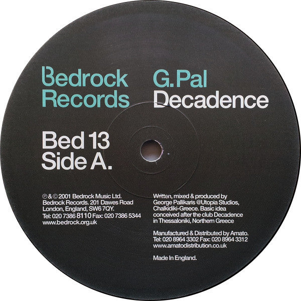 G-Pal : Decadence / Krevadence (12")
