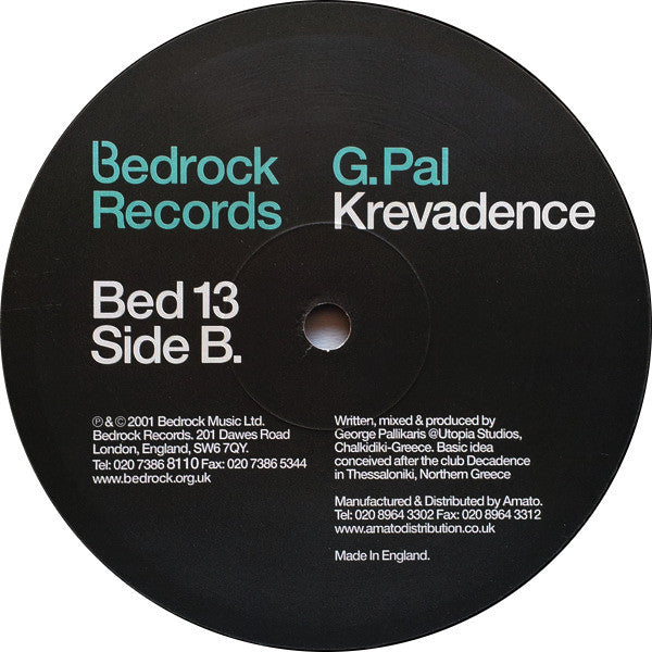 G-Pal : Decadence / Krevadence (12")
