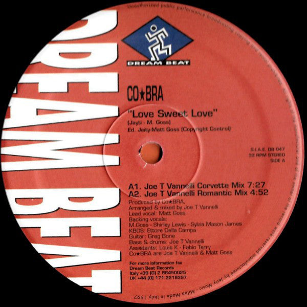 CO*BRA : Love Sweet Love (2x12")