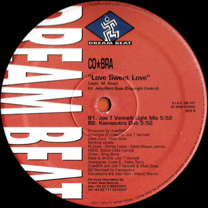 CO*BRA : Love Sweet Love (2x12")