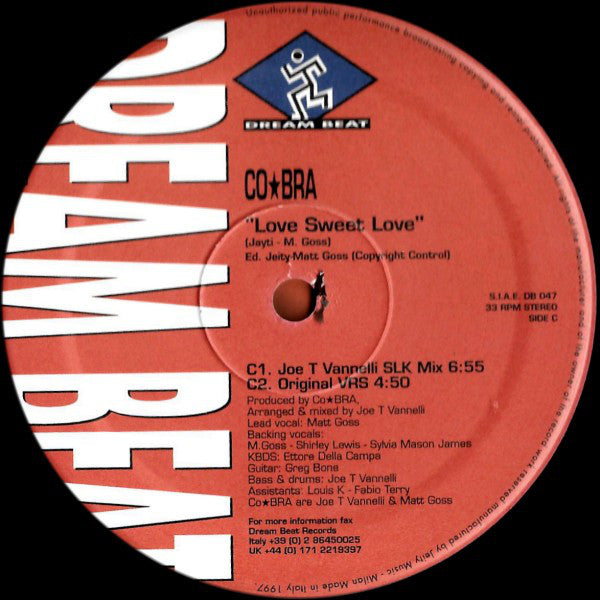 CO*BRA : Love Sweet Love (2x12")